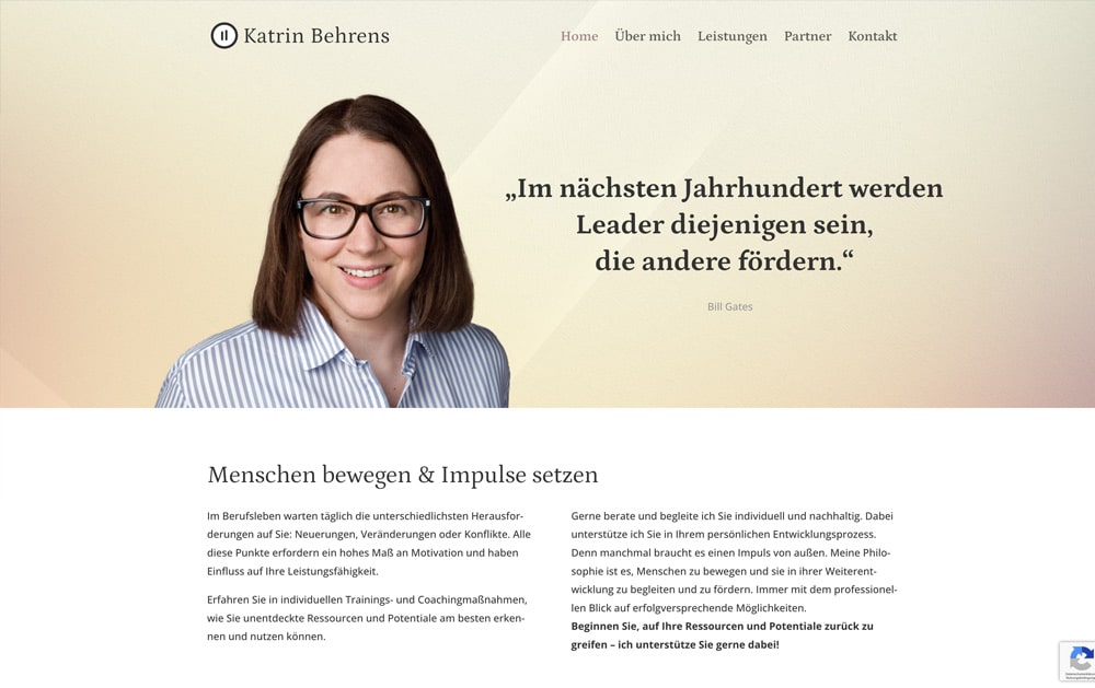 Referenzbild Webdesign Katrin Behrens